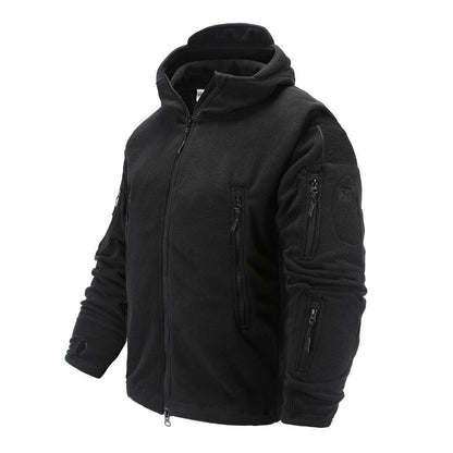 Men's Lightweight Thermal Fleece Hooded Outdoor Jacket