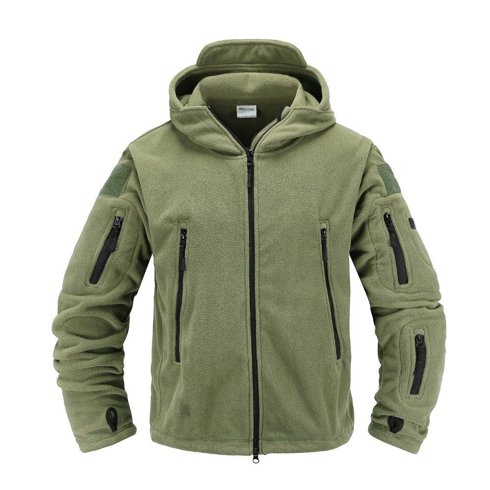 Men's Lightweight Thermal Fleece Hooded Outdoor Jacket