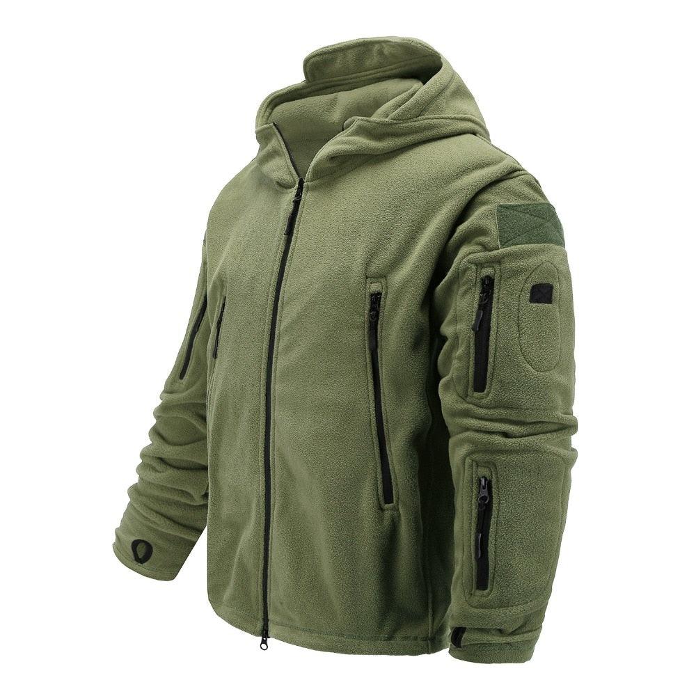 Men's Lightweight Thermal Fleece Hooded Outdoor Jacket
