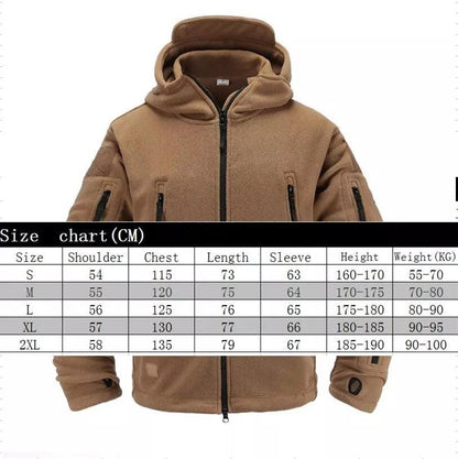 Men's Lightweight Thermal Fleece Hooded Outdoor Jacket