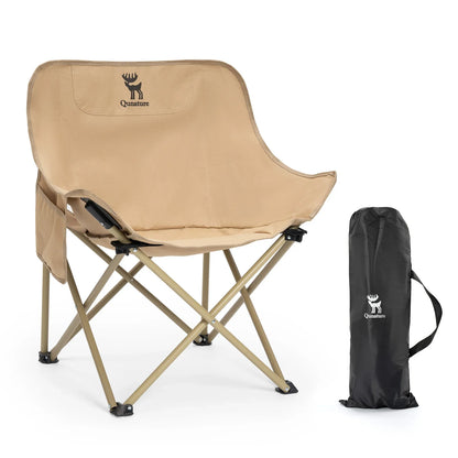 Folding Carbon Steel Camping Chair Adult Kids