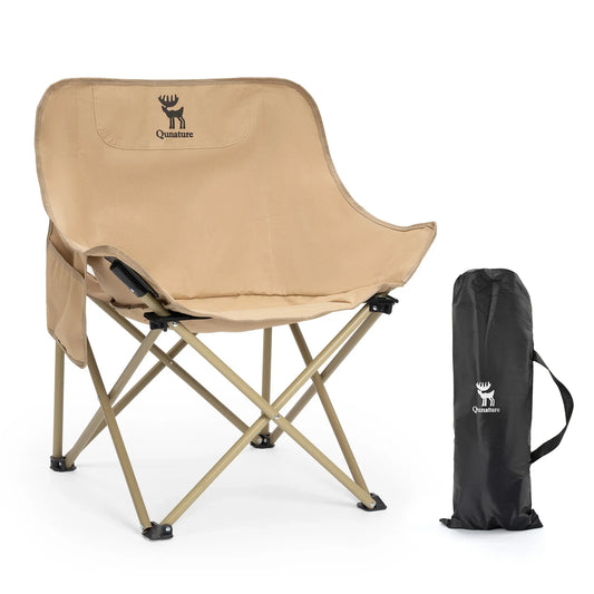 Folding Carbon Steel Camping Chair Adult Kids