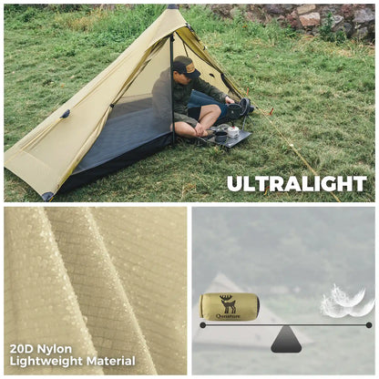 Ultralight One Person Poleless Rainproof Easy Setup Tent