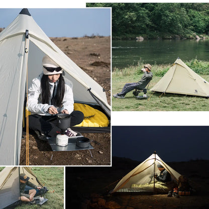 Ultralight One Person Poleless Rainproof Easy Setup Tent