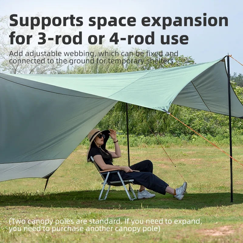 Waterproof UPF50+ Canopy Sun Shelter Camping Tent