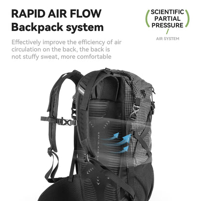 30 35L Lightweight Waterproof Large Capacity Hiking Backpack