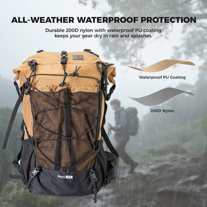 30 35L Lightweight Waterproof Large Capacity Hiking Backpack