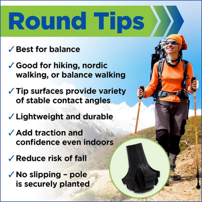 Adjustable Collapsible Walking Poles With Stability Grips