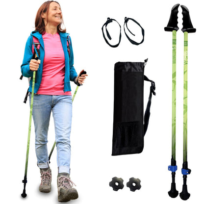 Adjustable Collapsible Walking Poles With Stability Grips