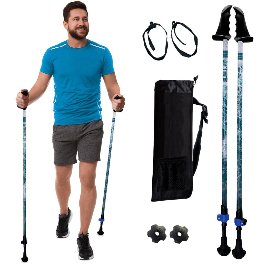 Adjustable Collapsible Walking Poles With Stability Grips