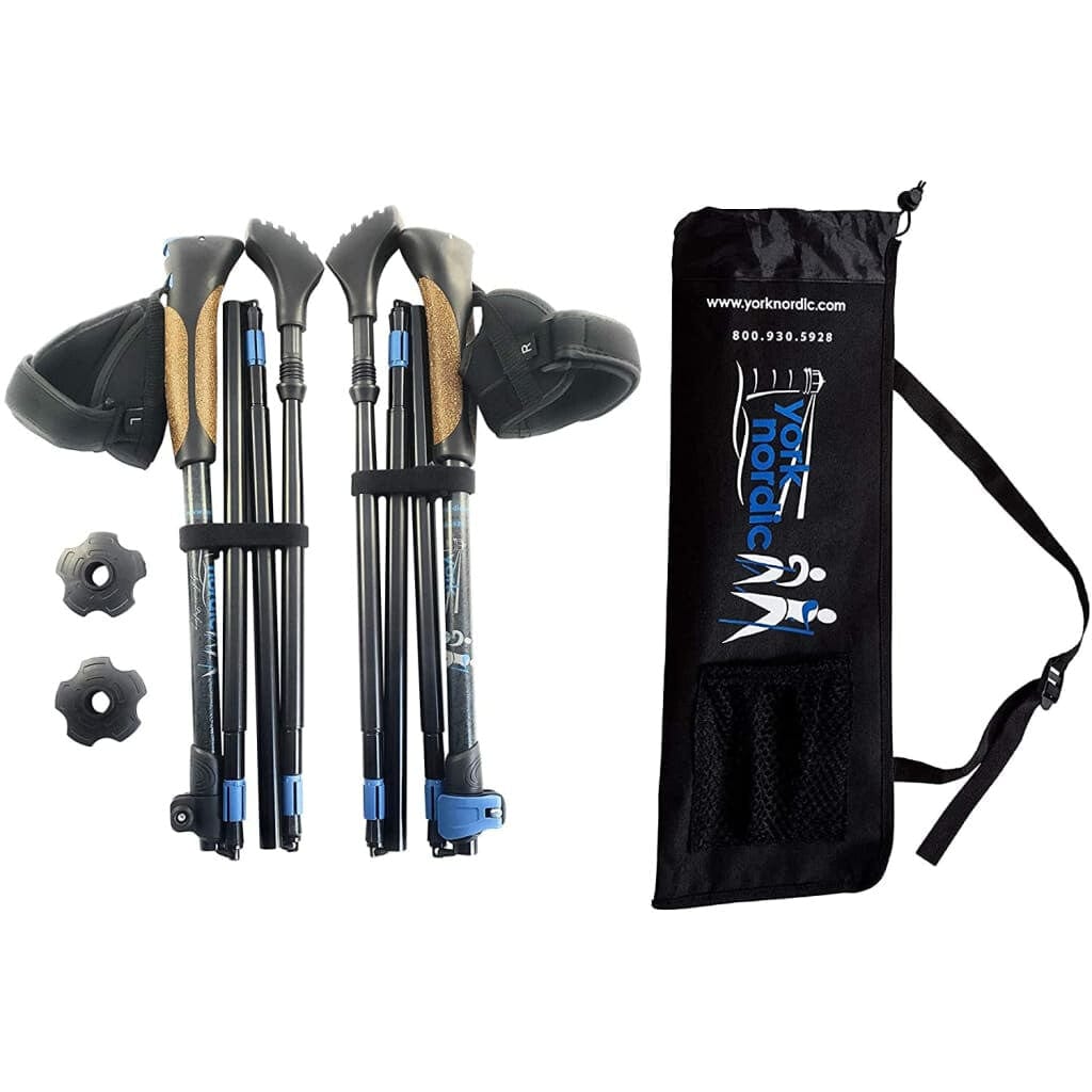 Travel Folding Walking Hiking Poles With Accessories