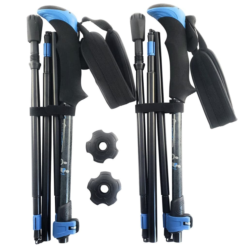 Travel Folding Walking Hiking Poles With Accessories
