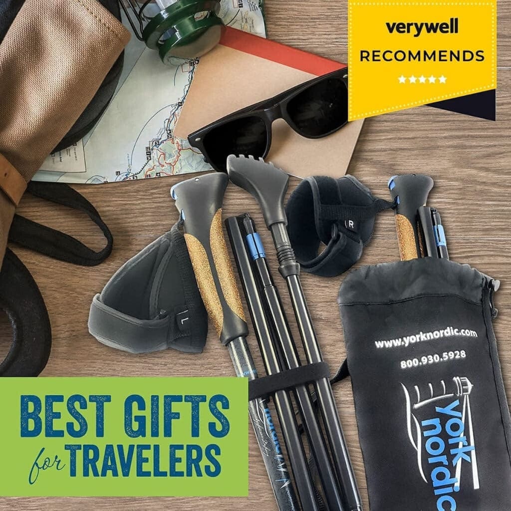 Travel Folding Walking Hiking Poles With Accessories