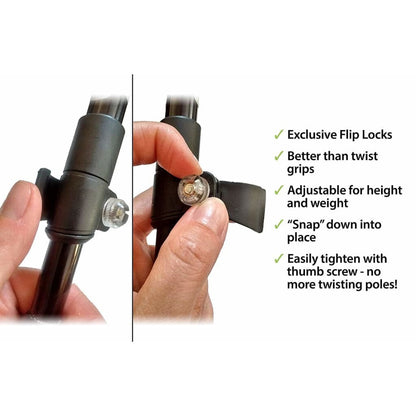 Travel Folding Walking Hiking Poles With Accessories